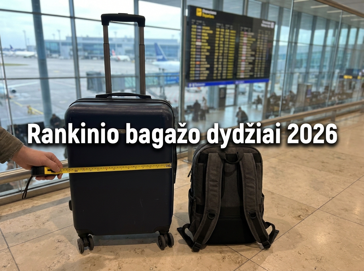 Rankinio bagažo dydžiai